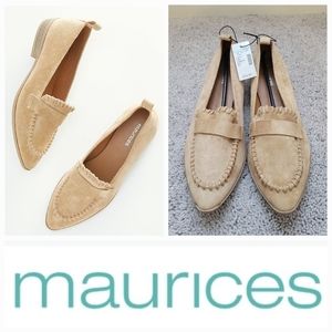 Maurices Nelly Tan Faux Suede Pointed Toe Loafer